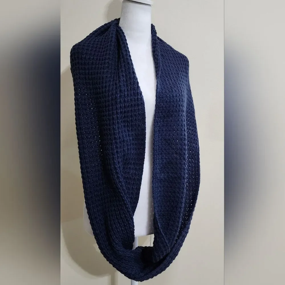 Super Soft Navy Blue Infinity Scarf
